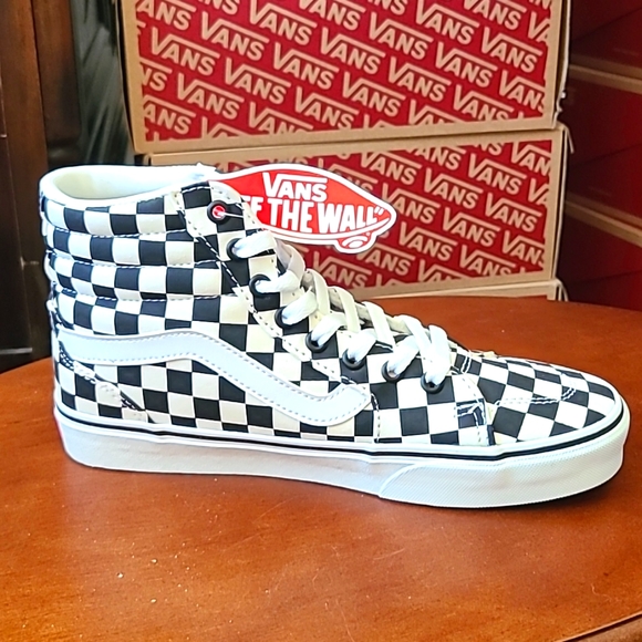 NEW Vans Filmore Hi Checkerboard Black/ Marshmallow- Multi Sizes - Picture 3 of 16